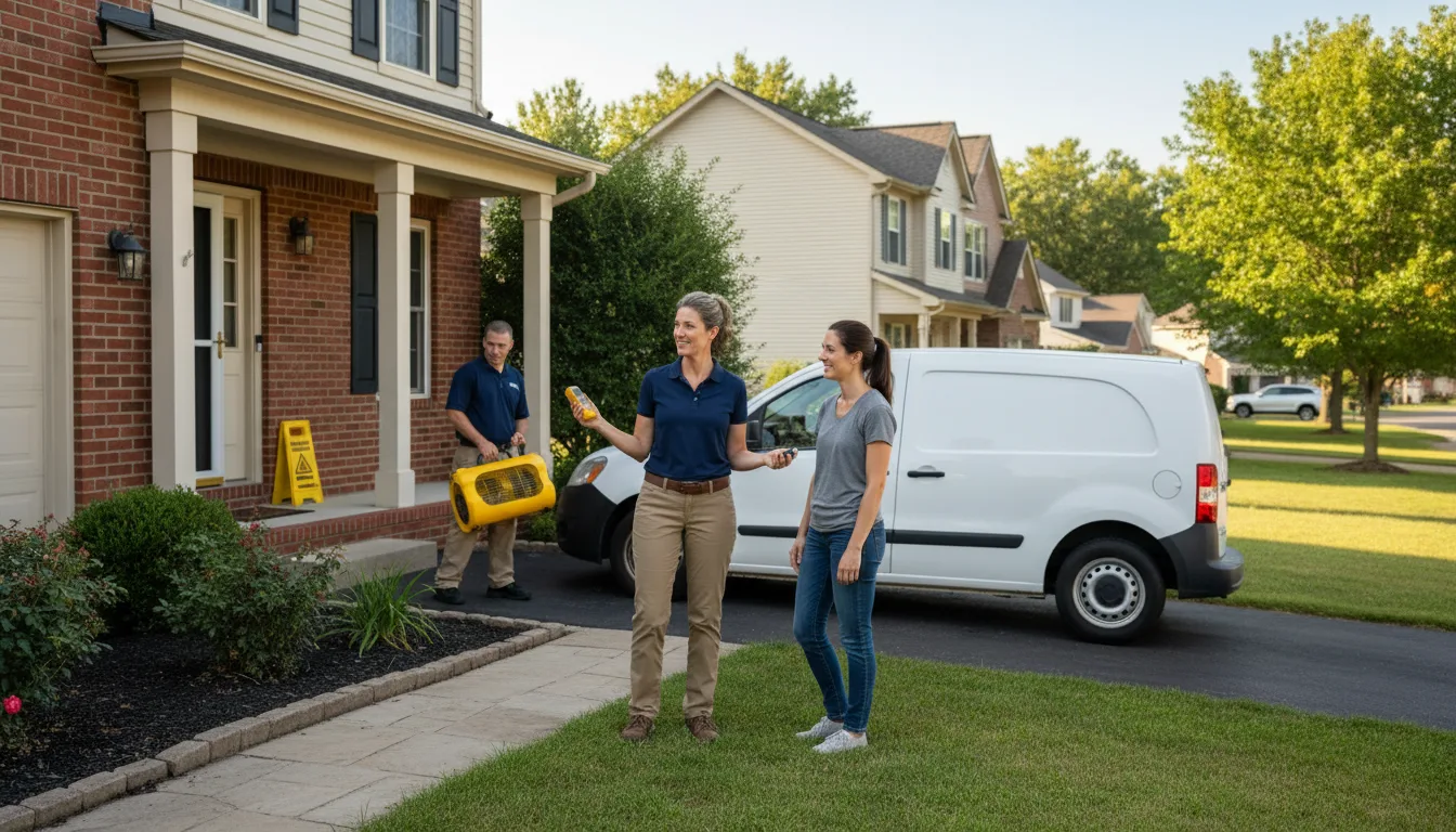 Residential water damage restoration in Collison, IL